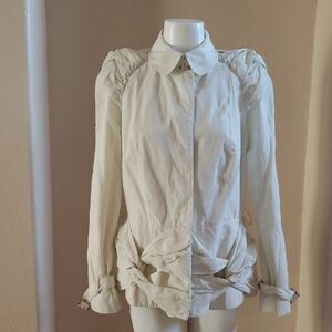 Eccoci Chic Off White Button-Up Jacket